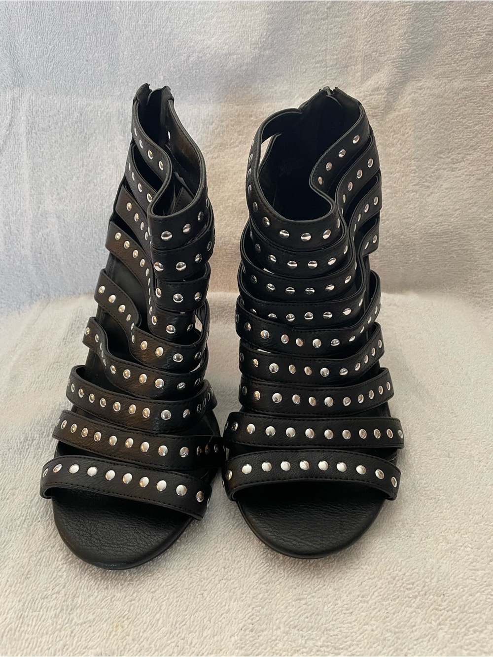 TORRID 9W: Black Studded Strappy Gladiator Heels - Women